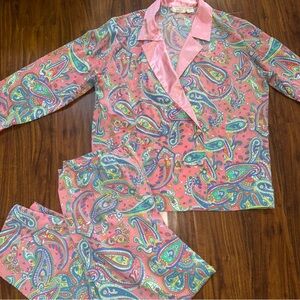 victorias’s secret • vintage paisley two piece set Gold label large set,